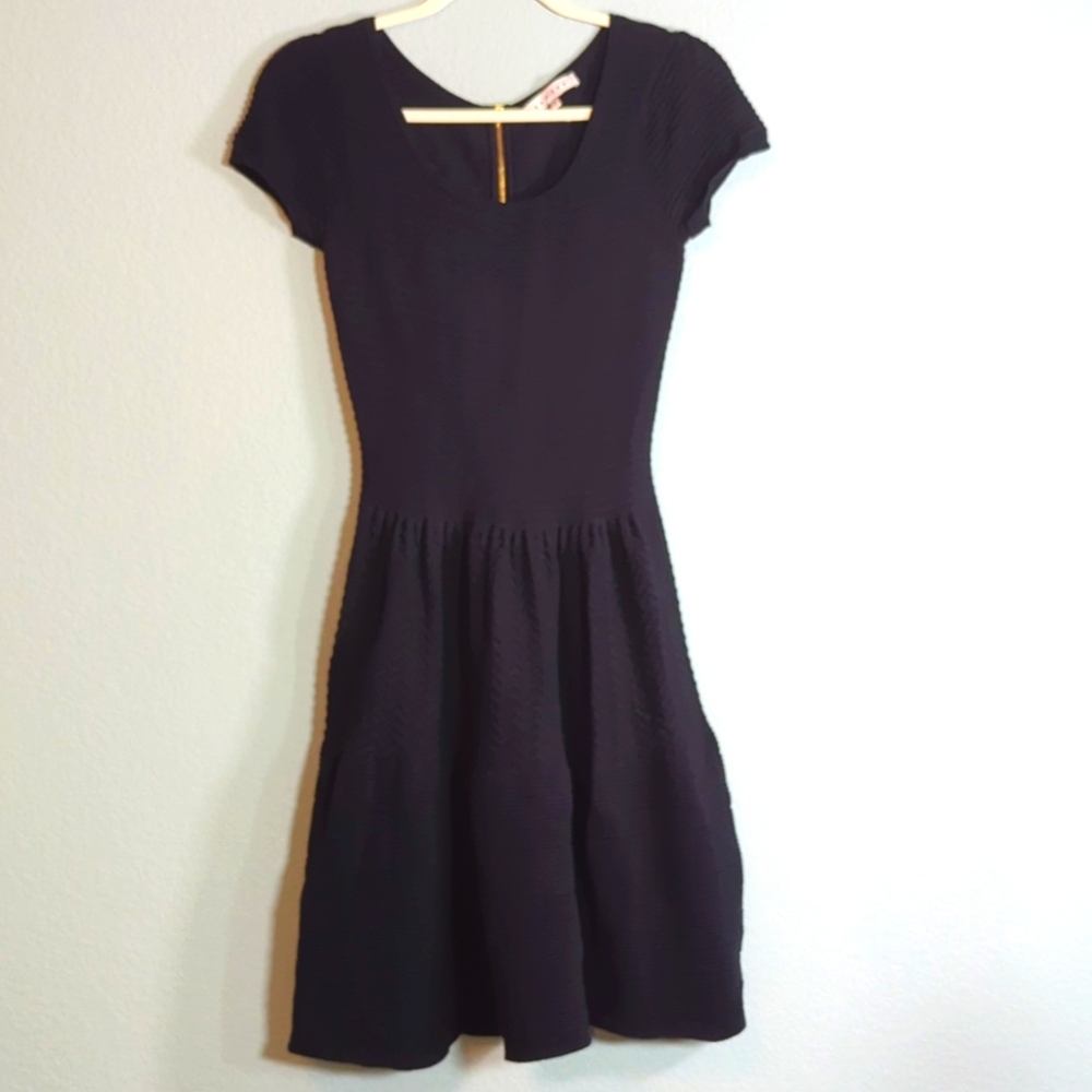 Sandro Paris Knit Textured Mini Dress